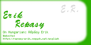 erik repasy business card